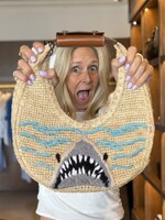 Staud Raffia Moon Tote Bag- Great White