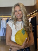 Serpui Mediterranean Sicilian Lemon Wicker Purse