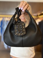 GANNI Hobo Mini Grained Bag- Black