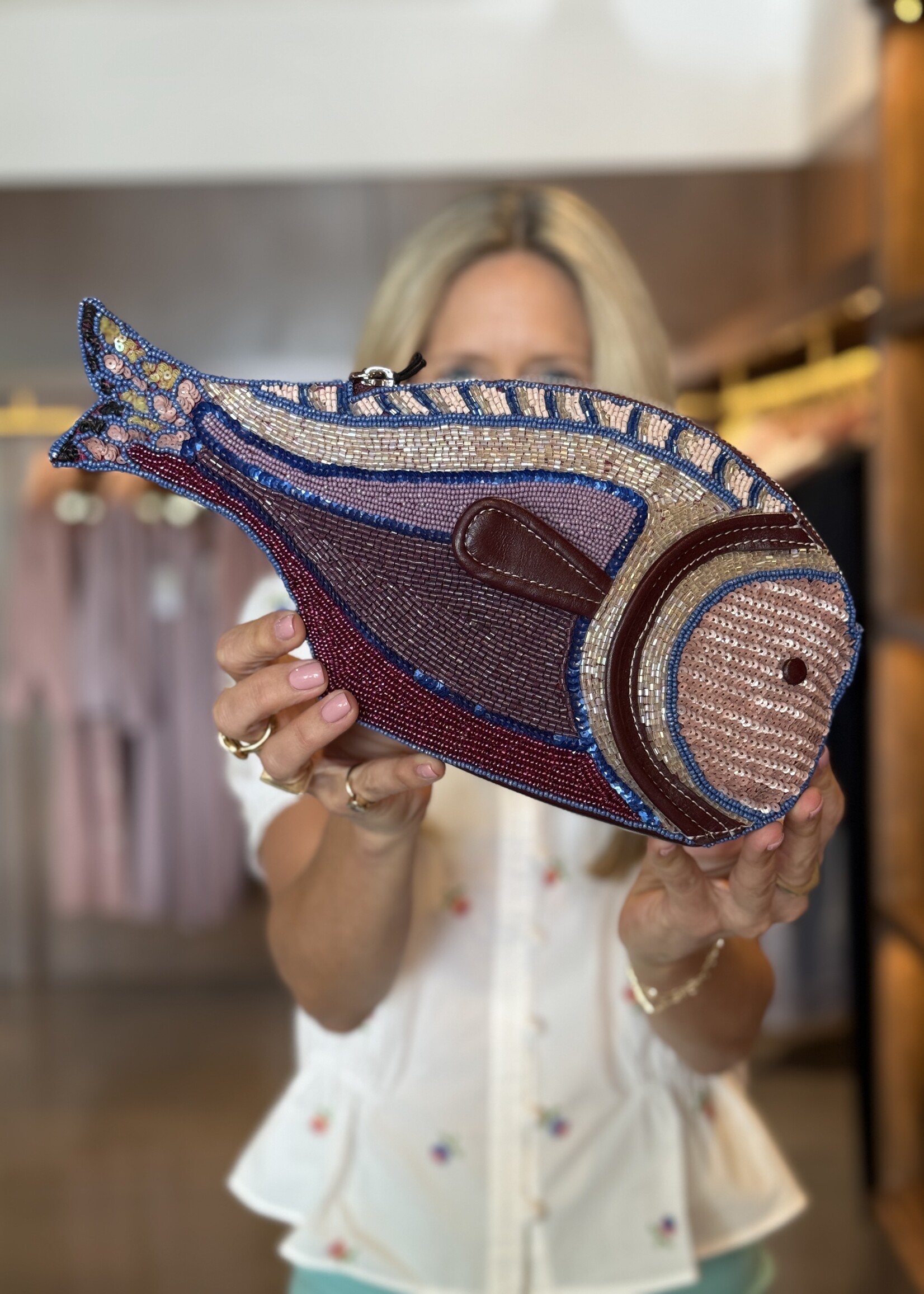 Staud Pesce Clutch- Ultraviolet