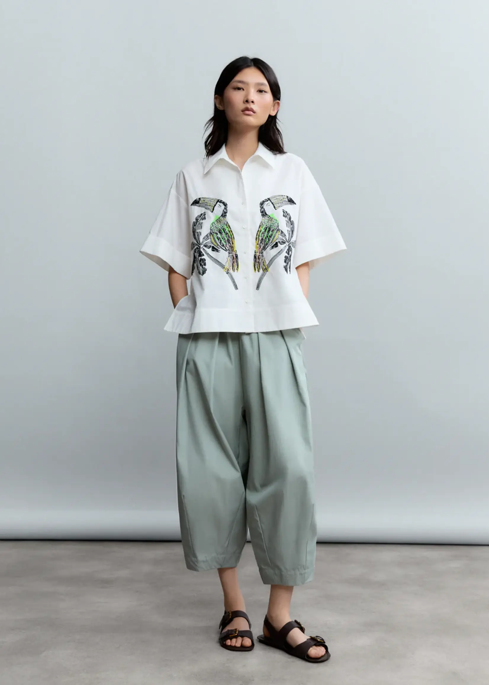 Women Trouser- Ice Blue