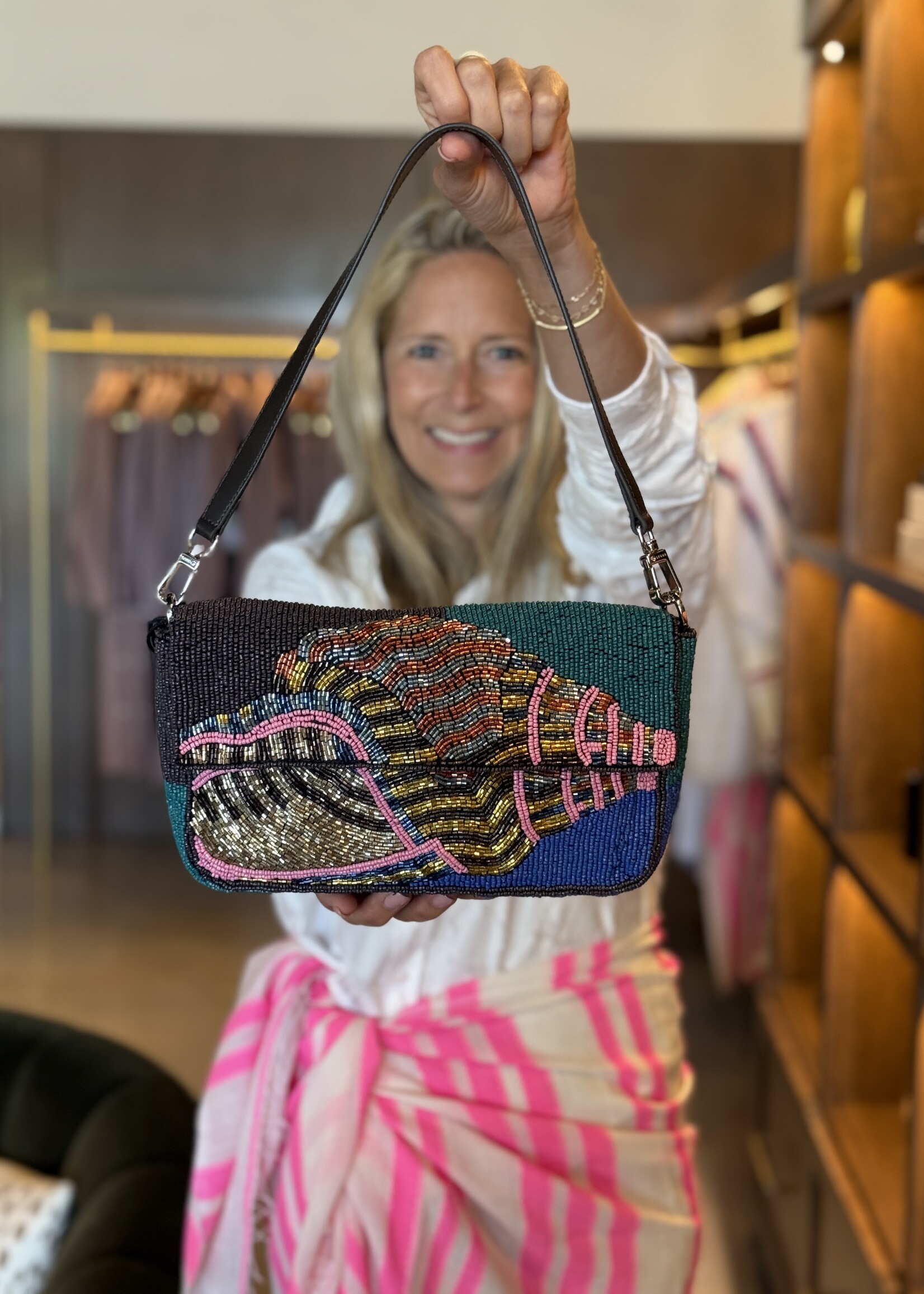 Staud Timmy Convertible Bag- Conch Shell