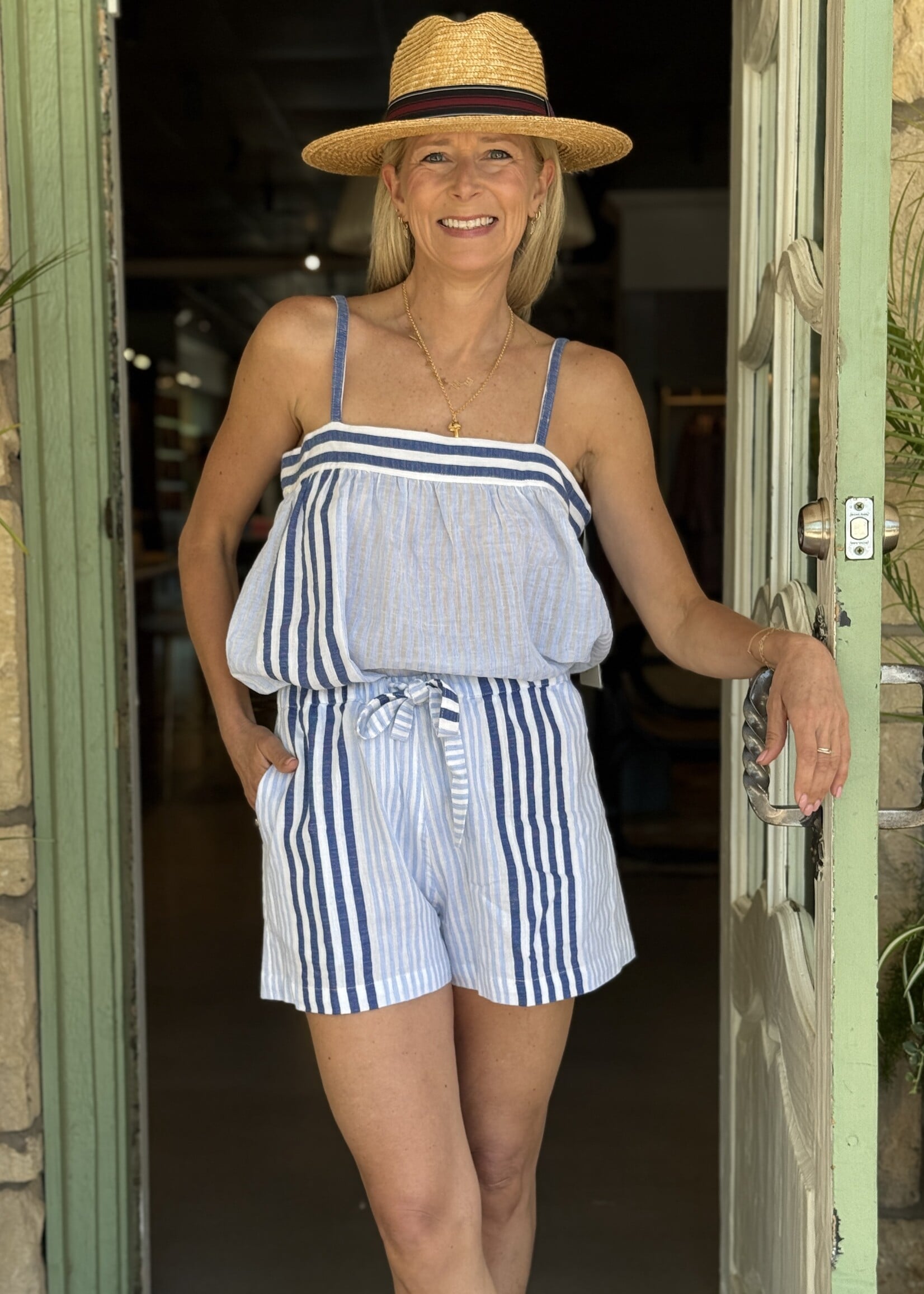 Thea Tank Top - Shemizi Blue