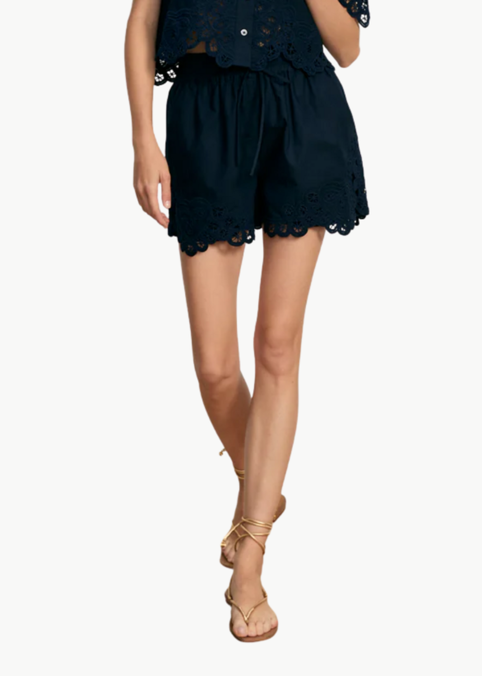 Veronica Beard Vivaldi Short w Embroidery