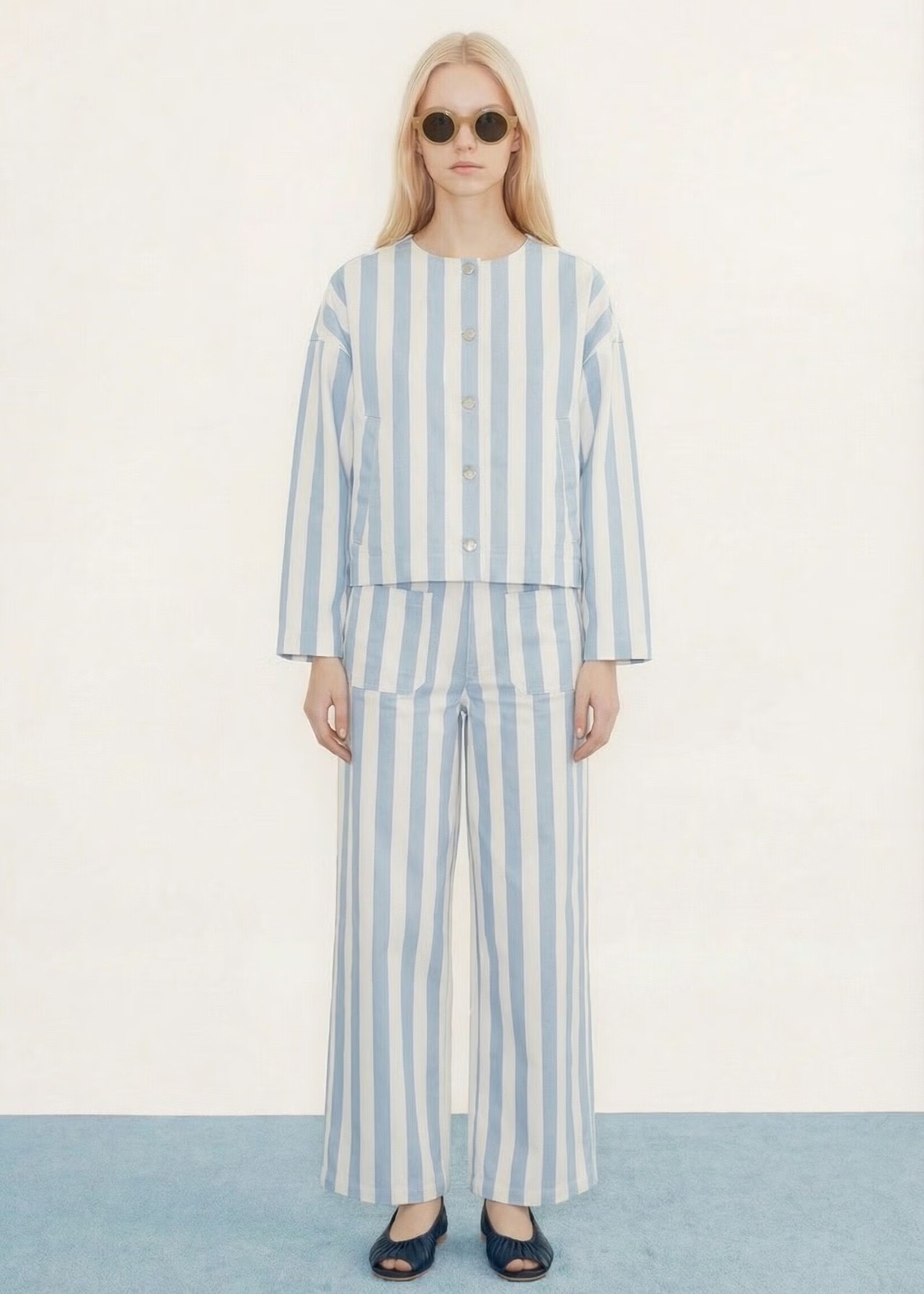 Tiny Big Sister Striped Berta Denim