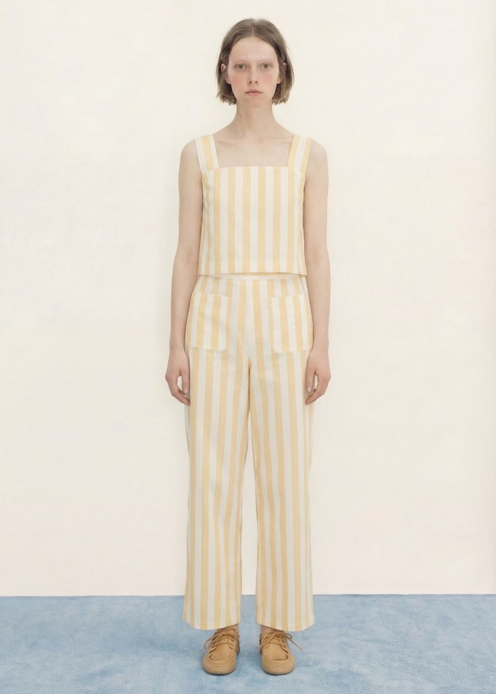 Tiny Big Sister Striped Pockets Pants