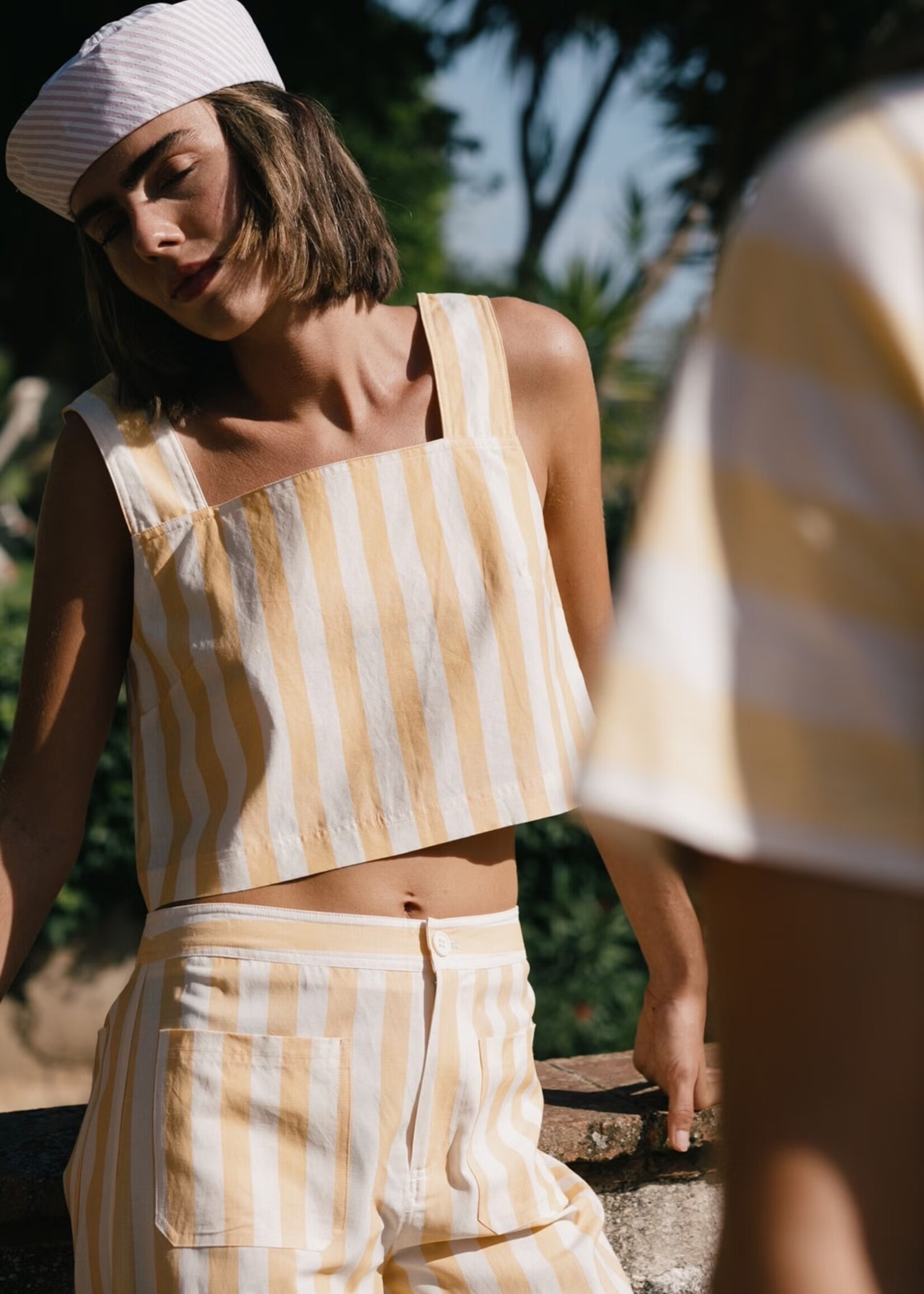 Tiny Big Sister Striped Top - Mellow Yellow