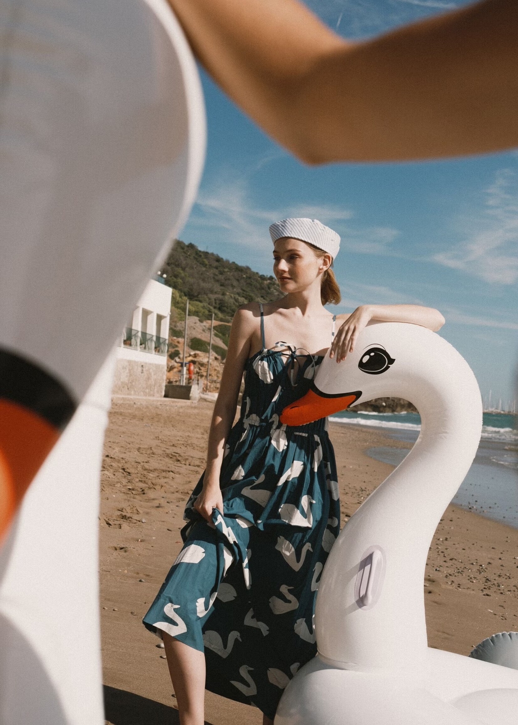 Tiny Big Sister Swans Straps Dress