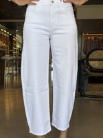 Frank & Eileen Brennan Barrel Jean- White Denim