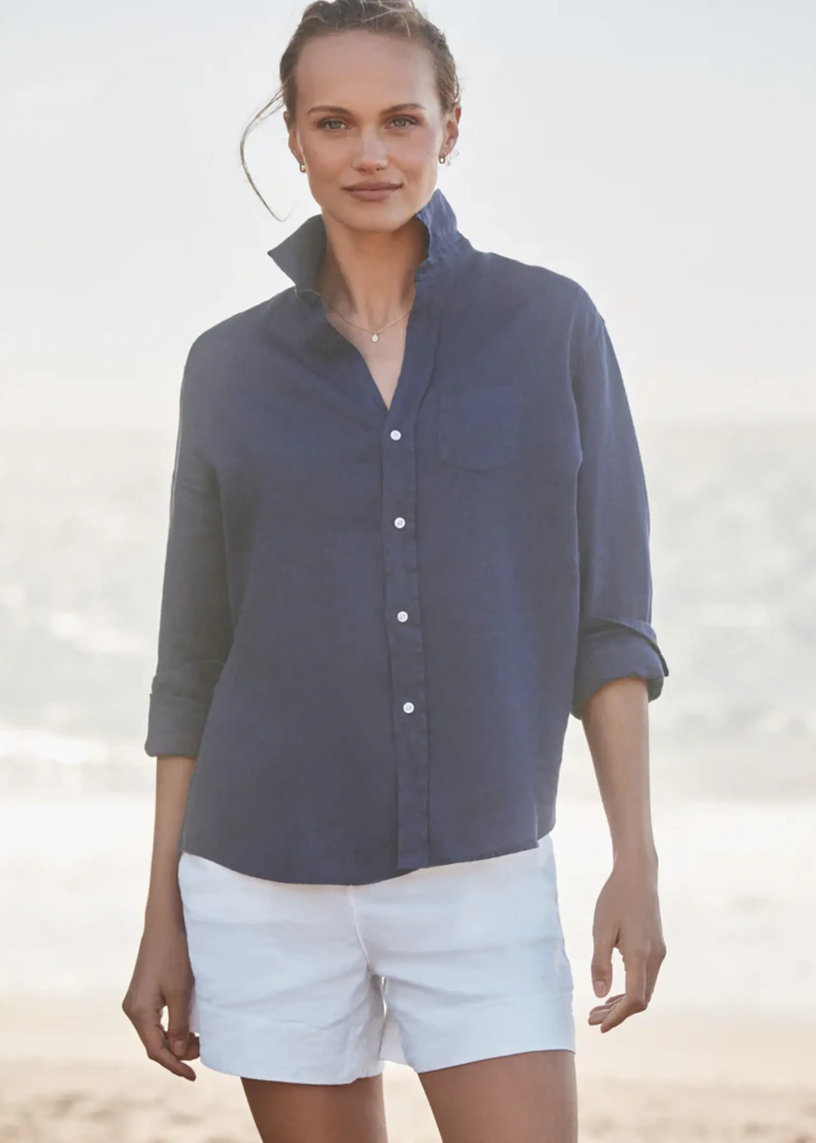 Frank & Eileen Eileen Navy Linen