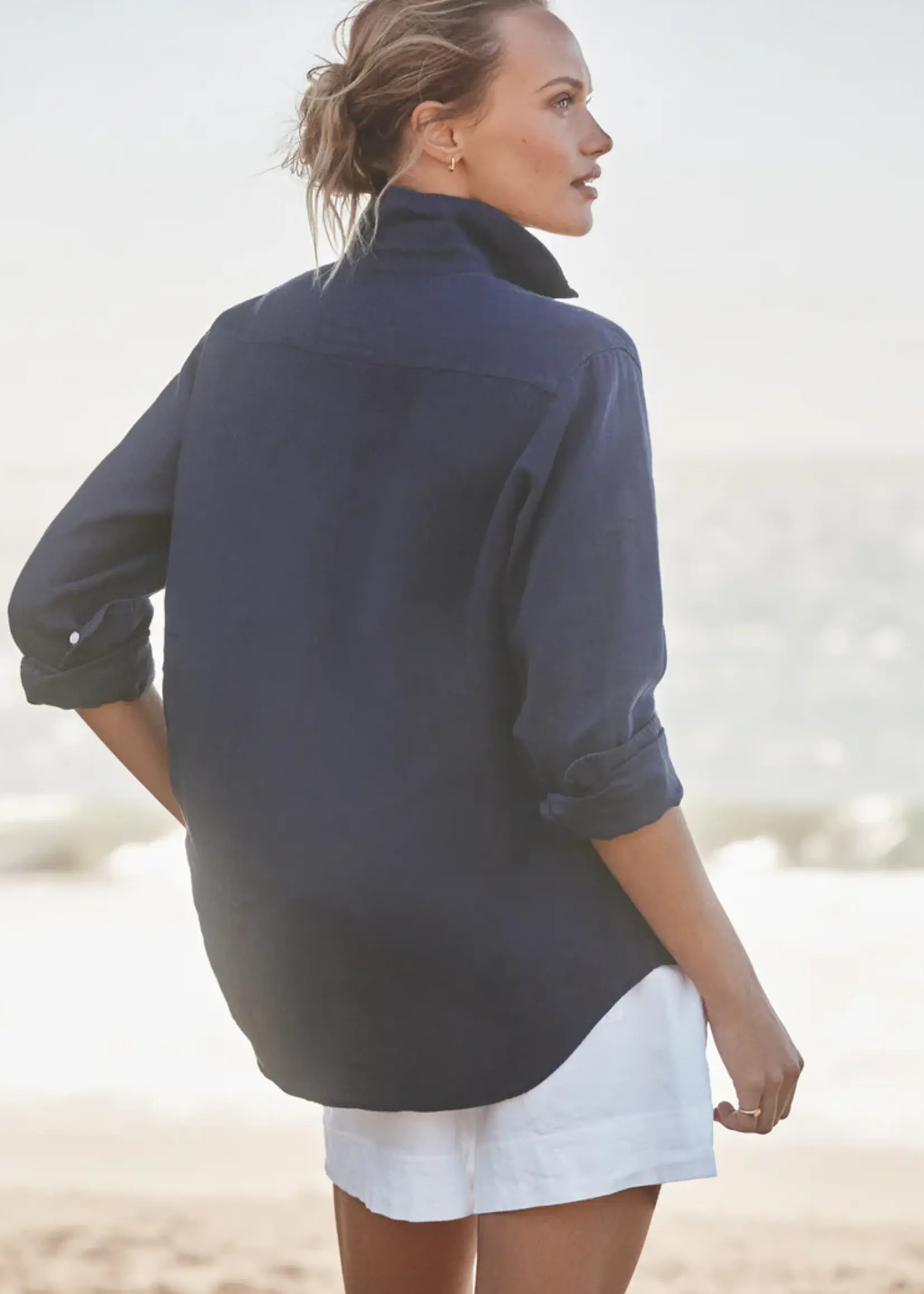 Frank & Eileen Eileen Navy Linen