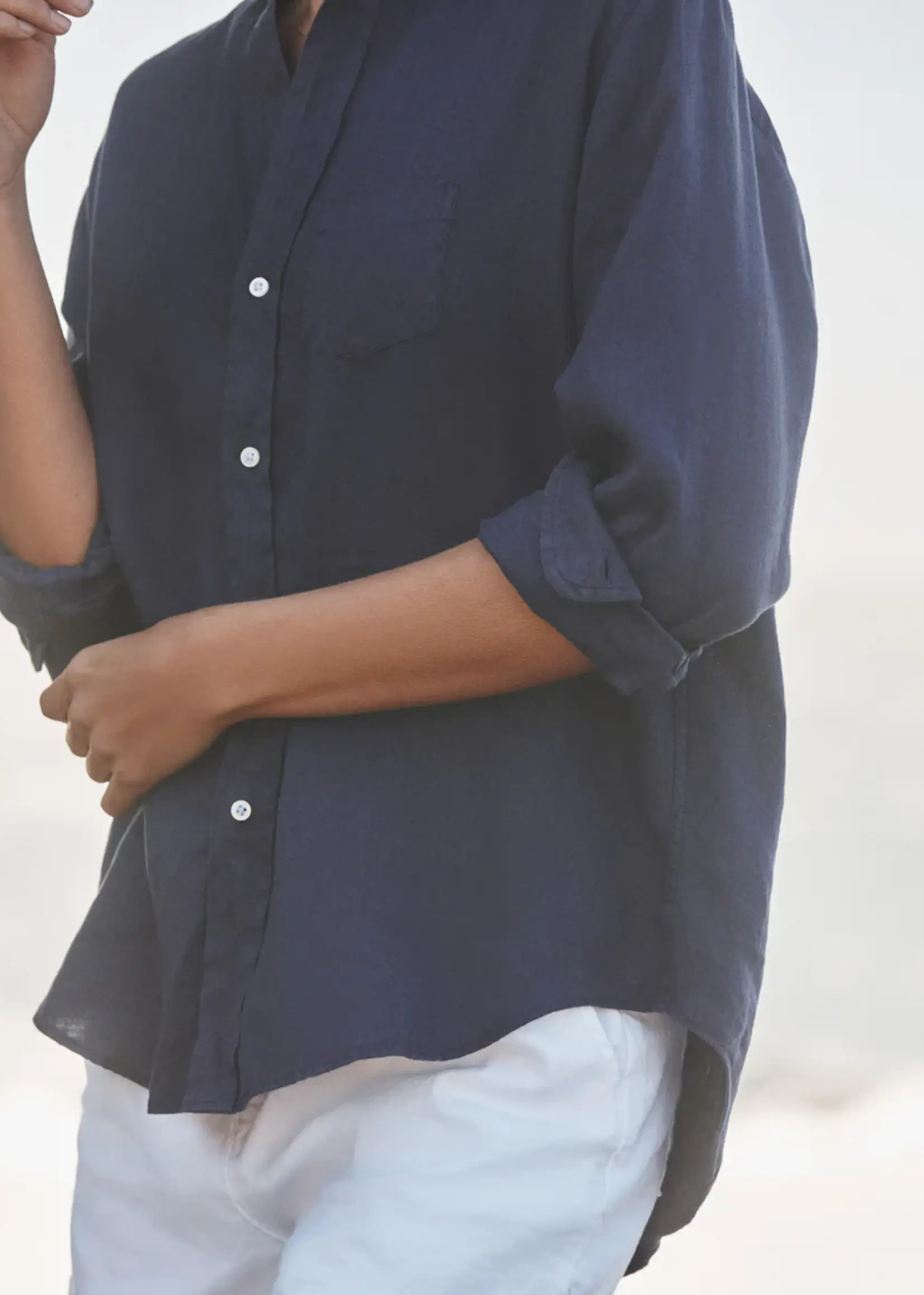 Frank & Eileen Eileen Navy Linen