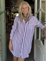 Frank & Eileen Mary Red Navy White Stripe