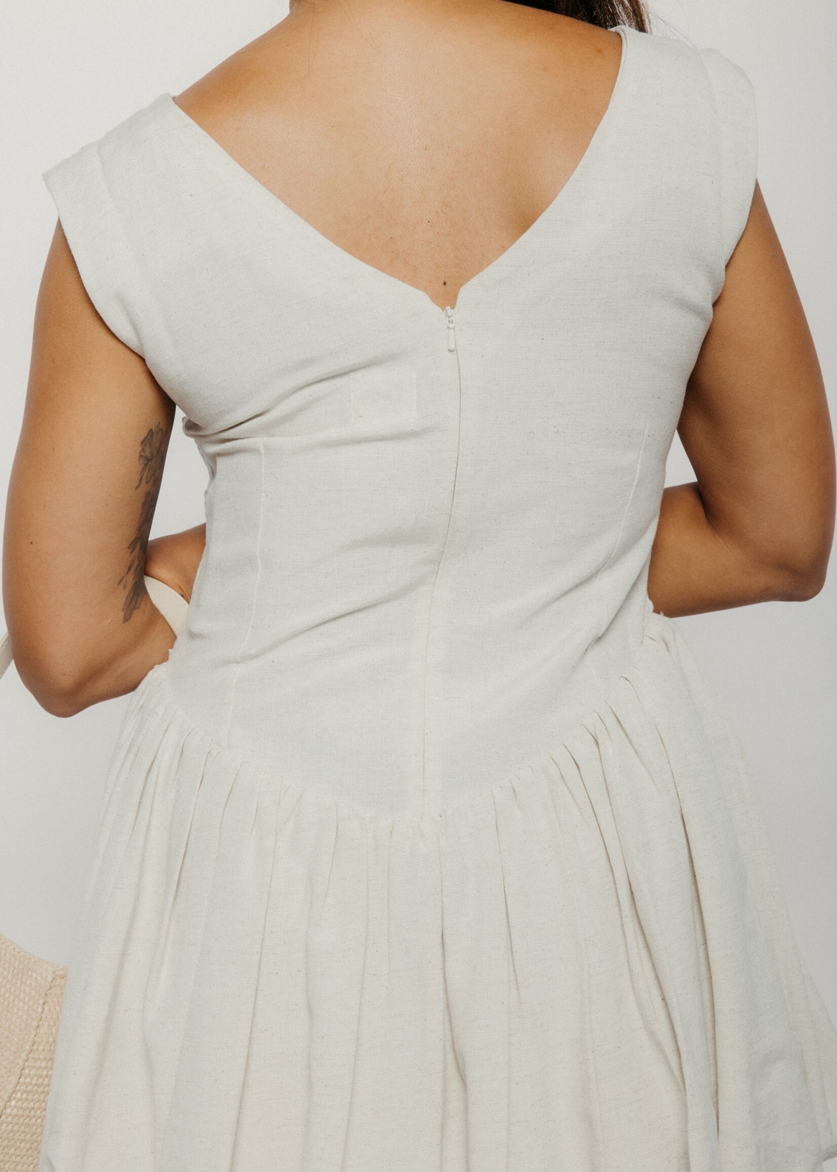 Tach Sienna Mini Cutwork Embroidery Dress