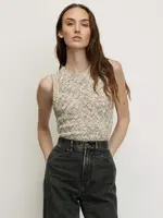 Veronica Beard Cropped Jerrel Knit Tank