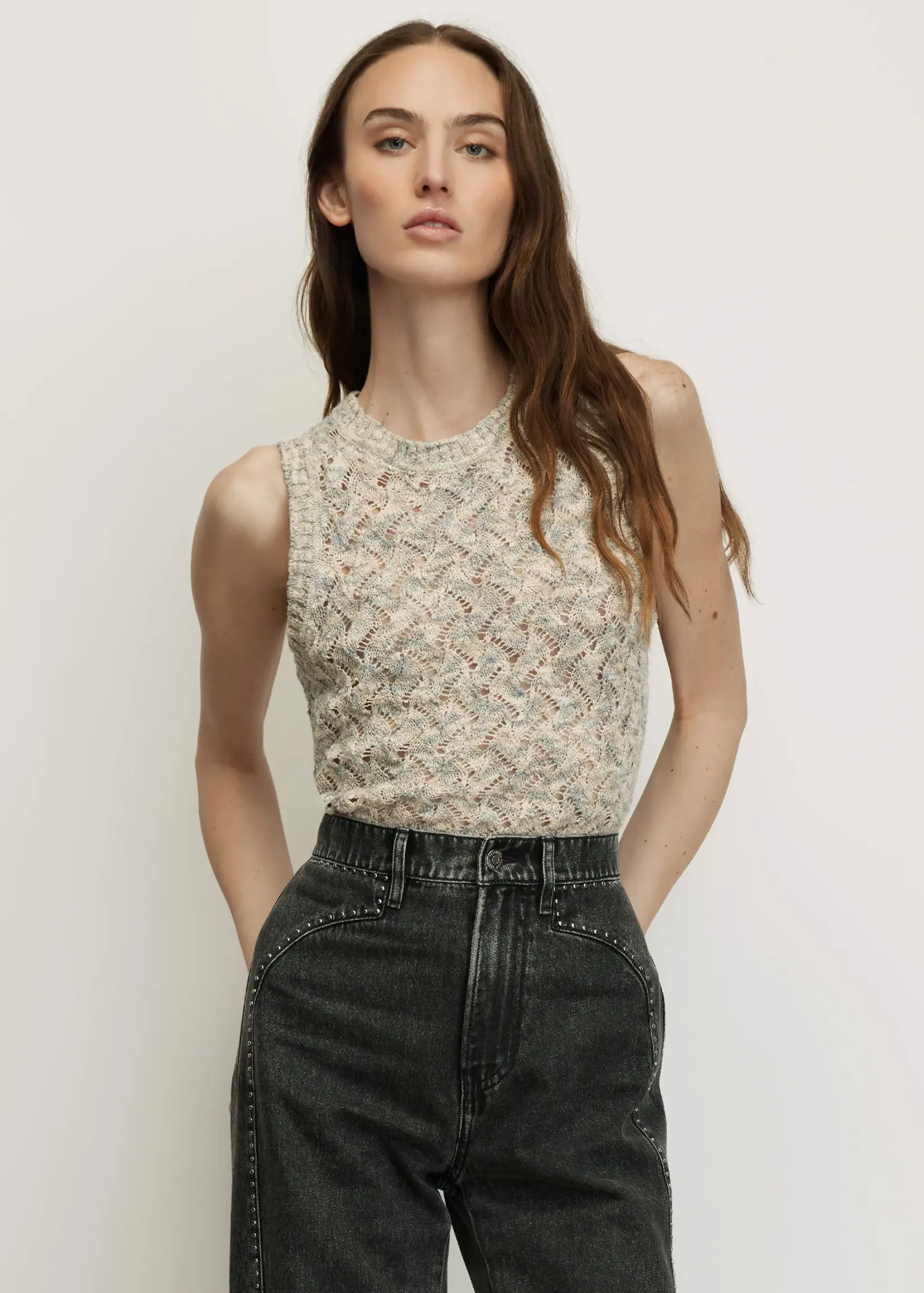 Veronica Beard Cropped Jerrel Knit Tank