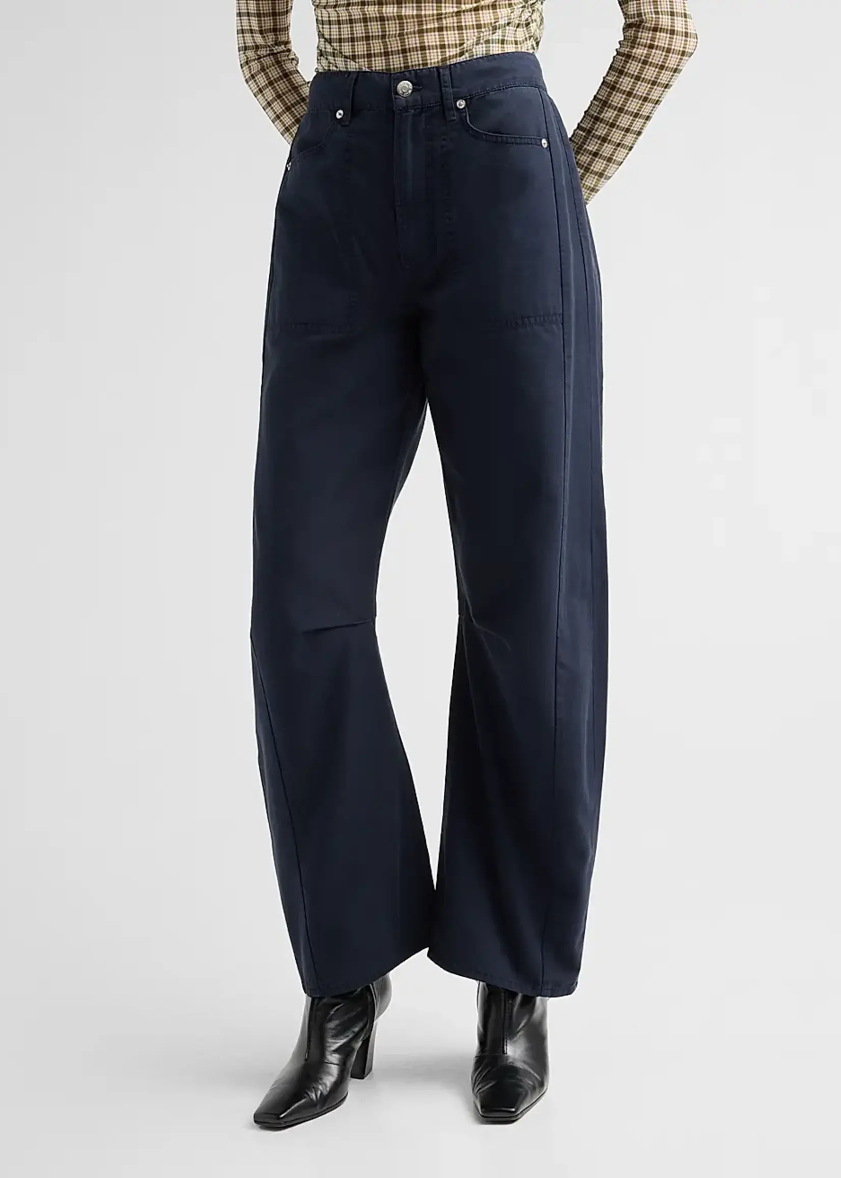 Veronica Beard Sloan High Rise Barrel Leg Pant