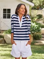 Frank & Eileen Patrick- Popover Henley Nautical Stripe
