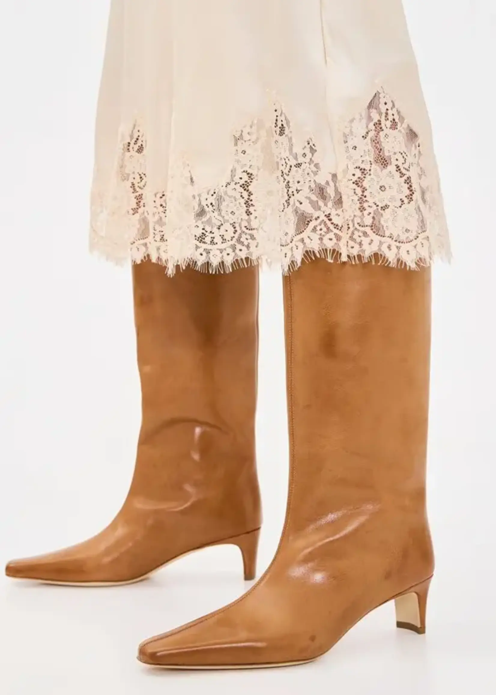 Staud Wally Boot Cashew Distressed