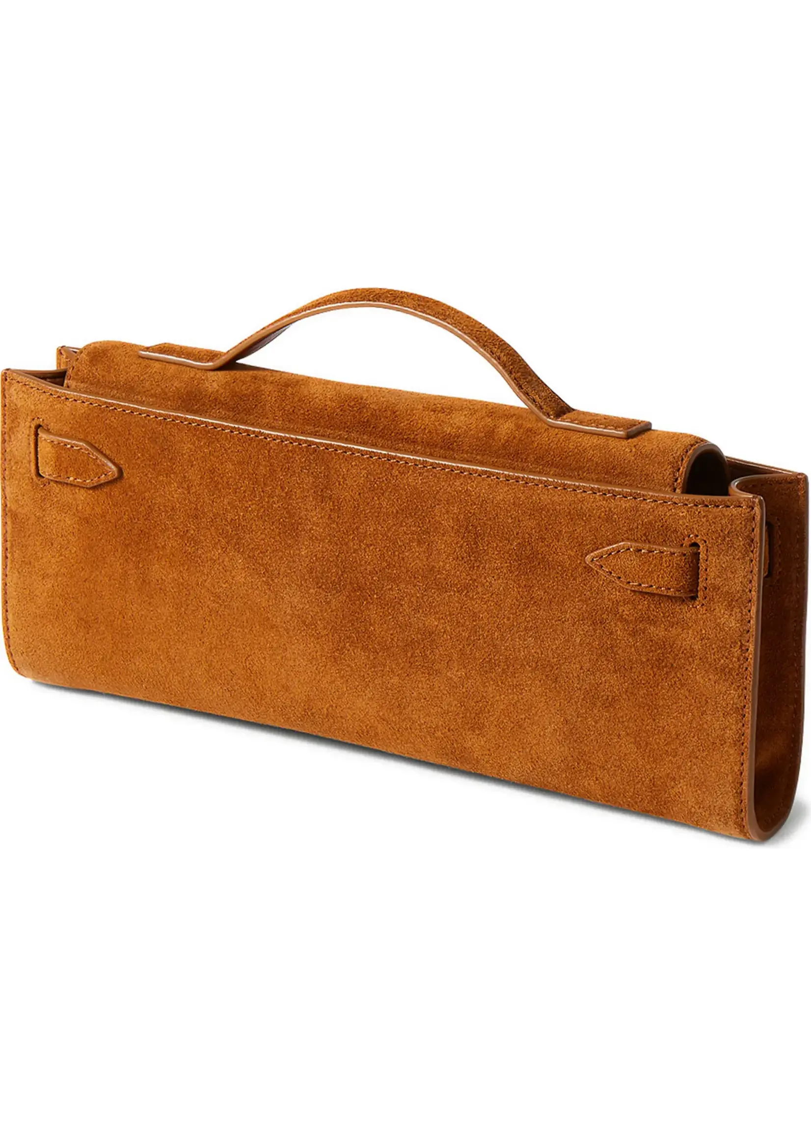 Veronica Beard Suede Dash Clutch Tobacco