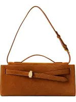 Veronica Beard Suede Dash Clutch Tobacco