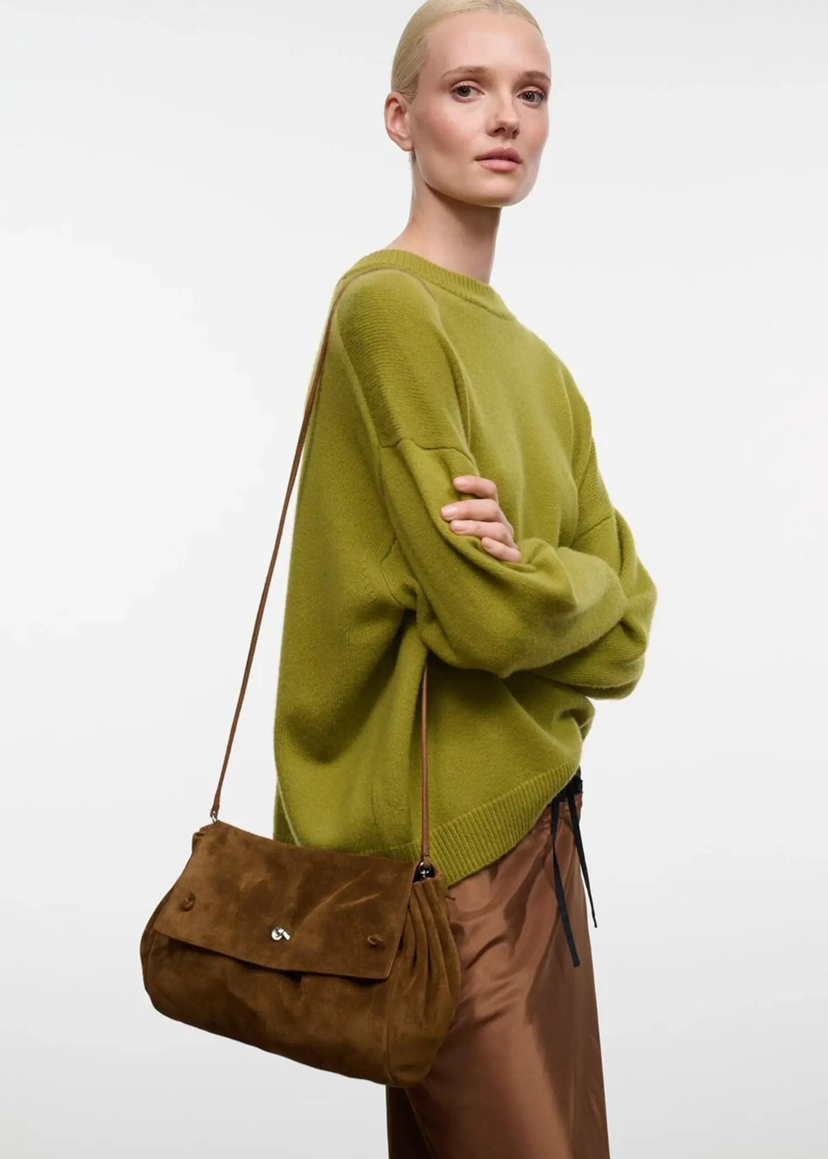 Staud CY CONVERTIBLE BAG CIGAR