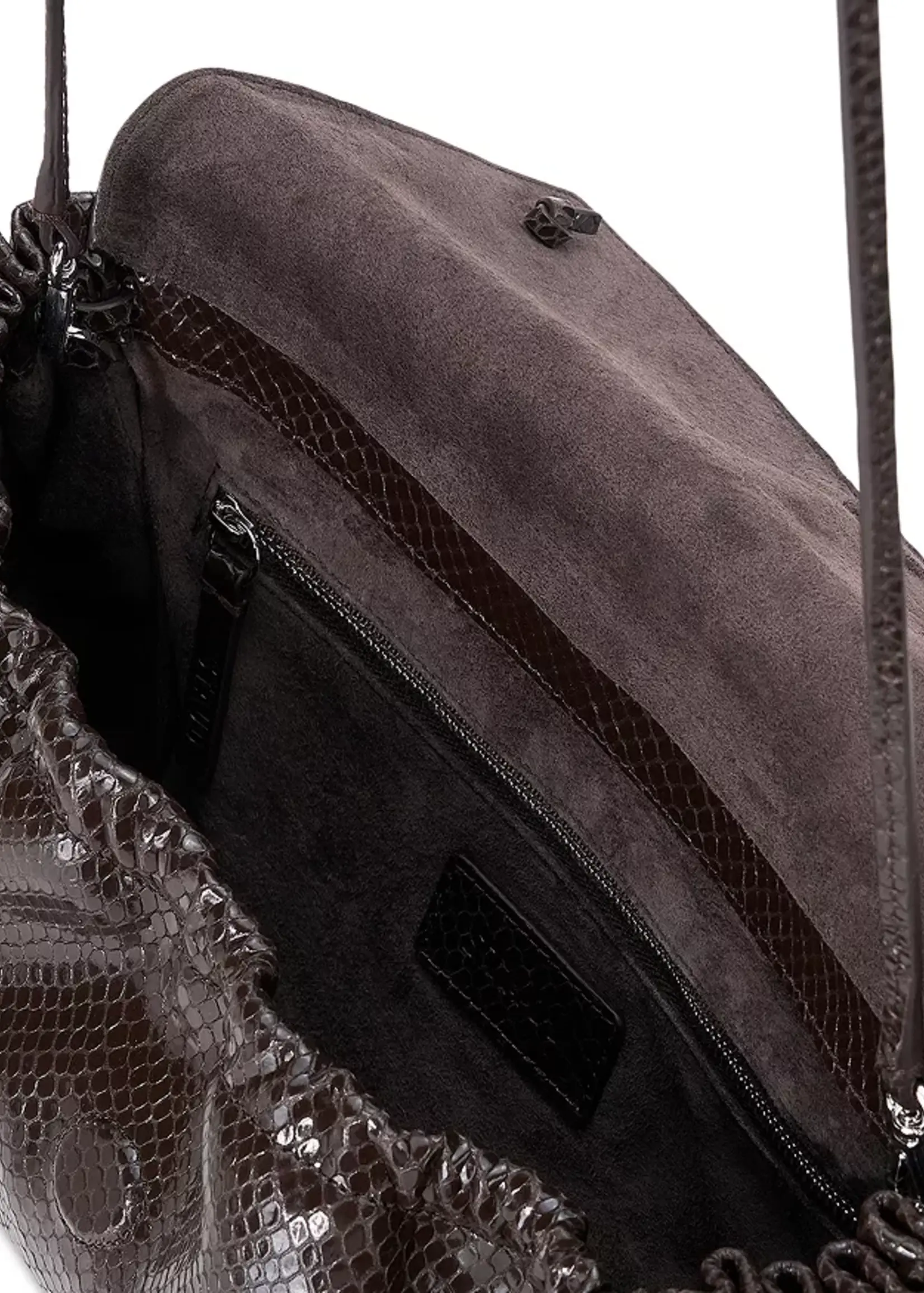Staud CY CONVERTIBLE BAG ESPRESSO SNAKE