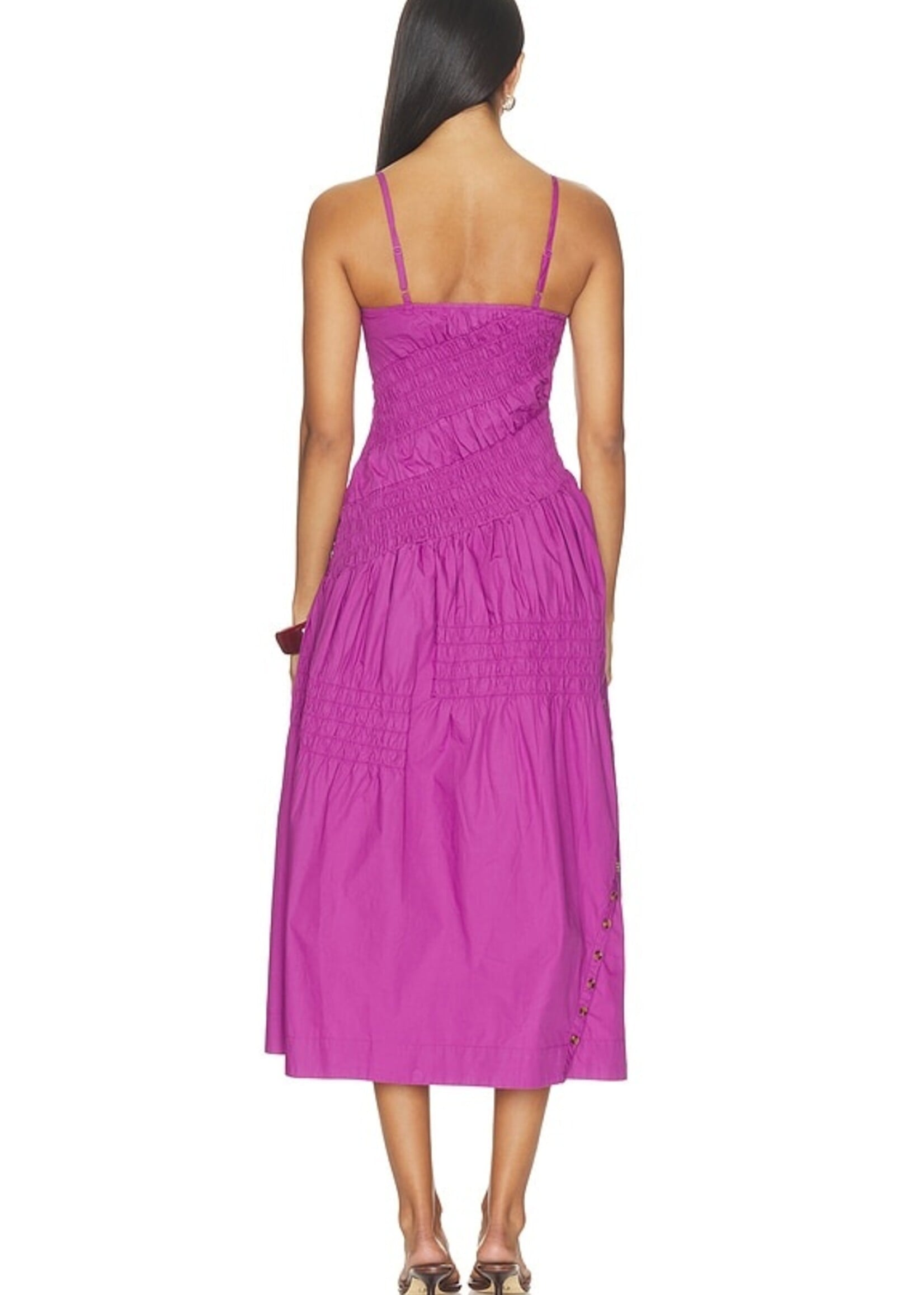 Lyra Midi Dress - Magenta