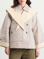 Jerry Reversible Crop Trench - Ginger Check
