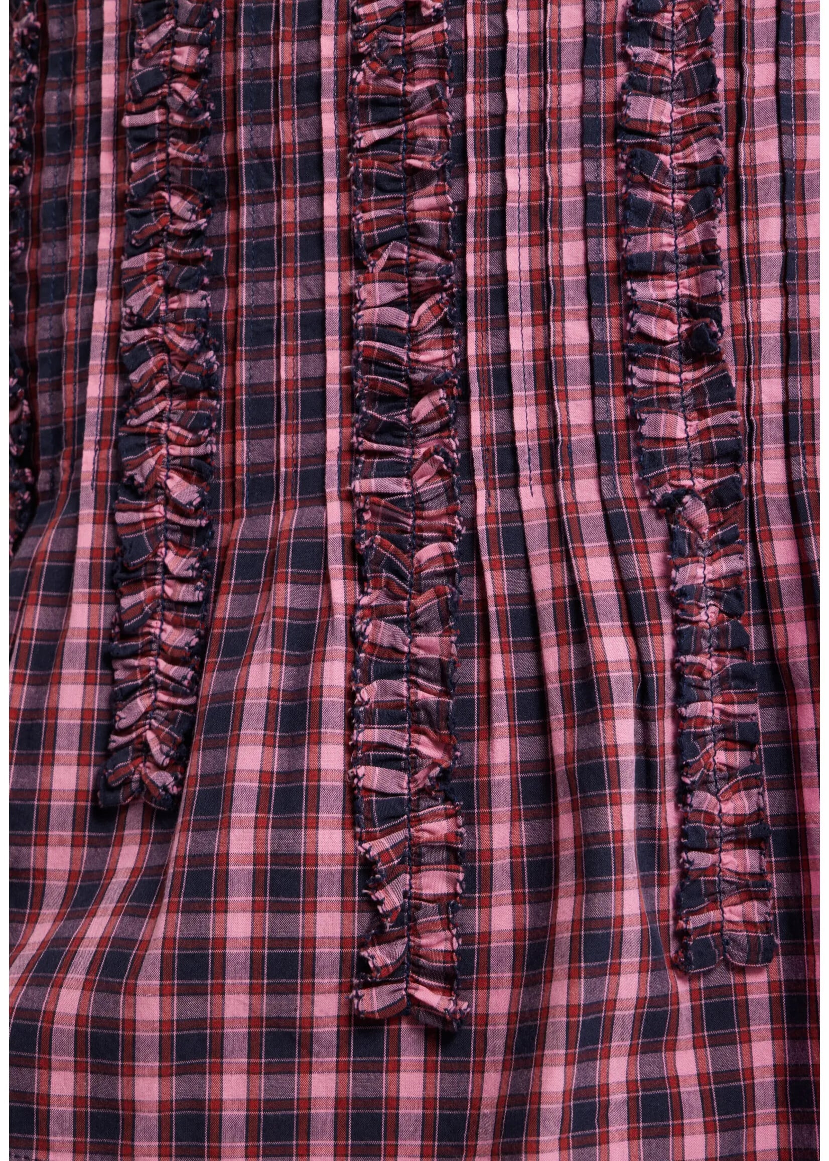 Glinda Mini Skirt - Magenta Check