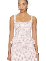 Raphi Cami - Off White and Red Spot