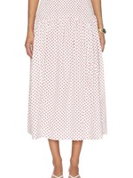 Layla Skirt - Off White and Red Spot