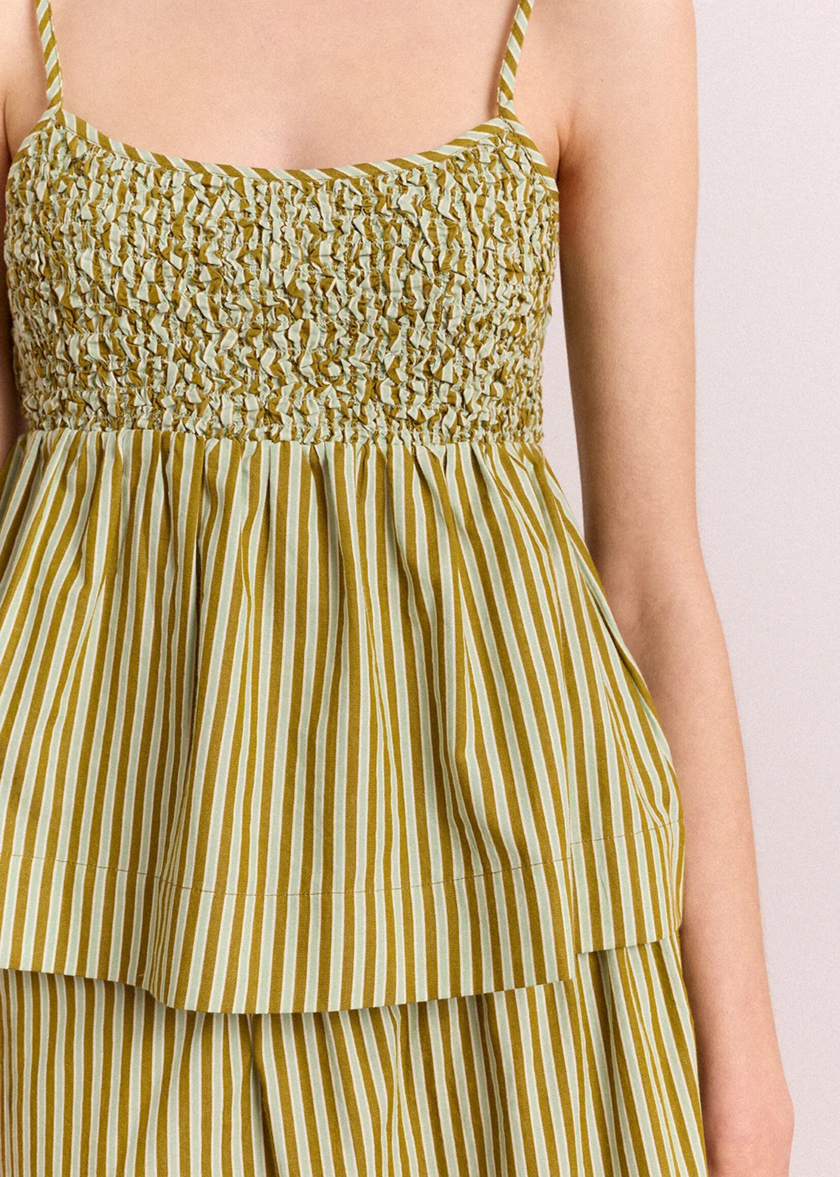 Dinah Cami - Basil Stripe