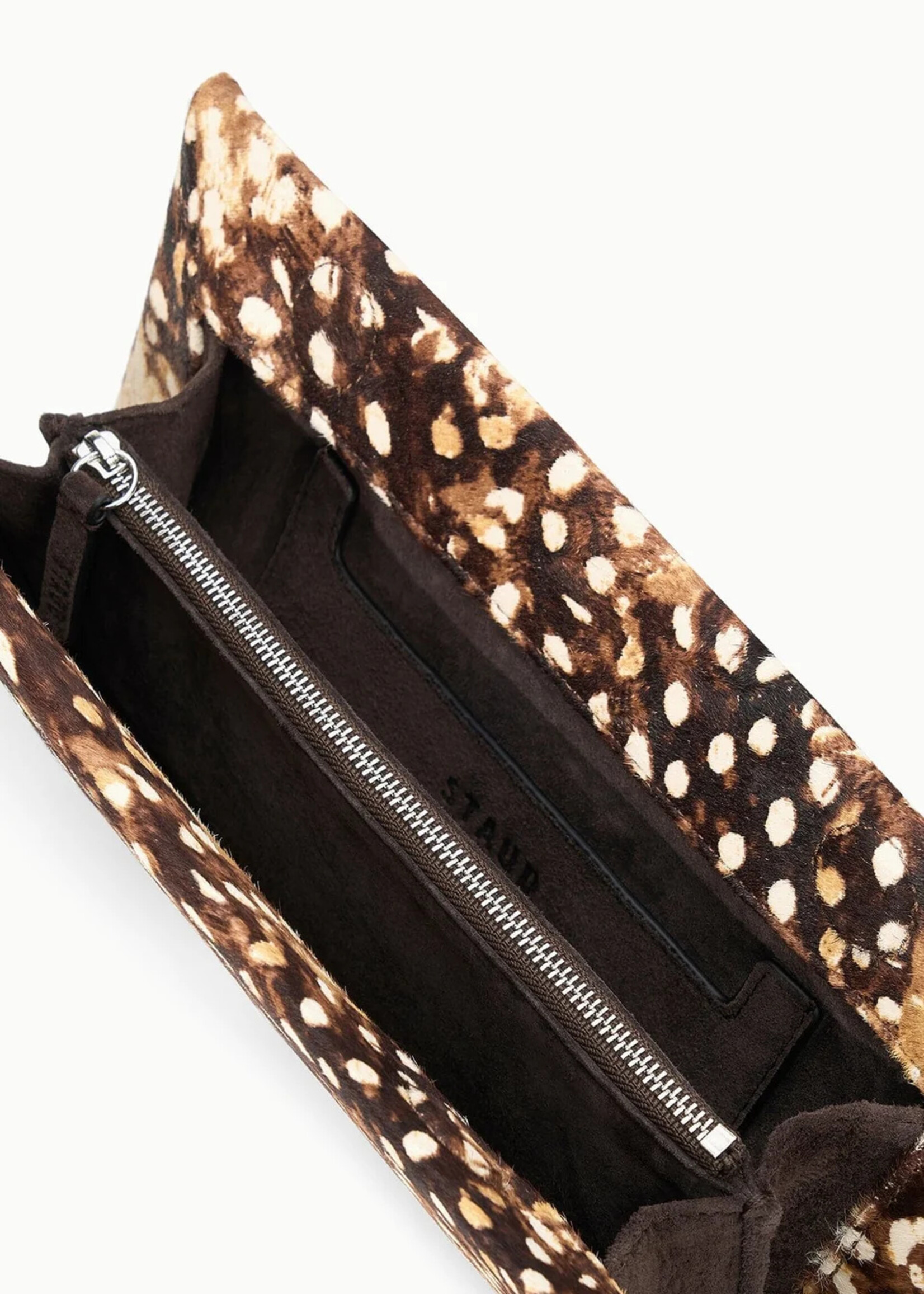 Staud MUSE CLUTCH FAWN HAIRCALF
