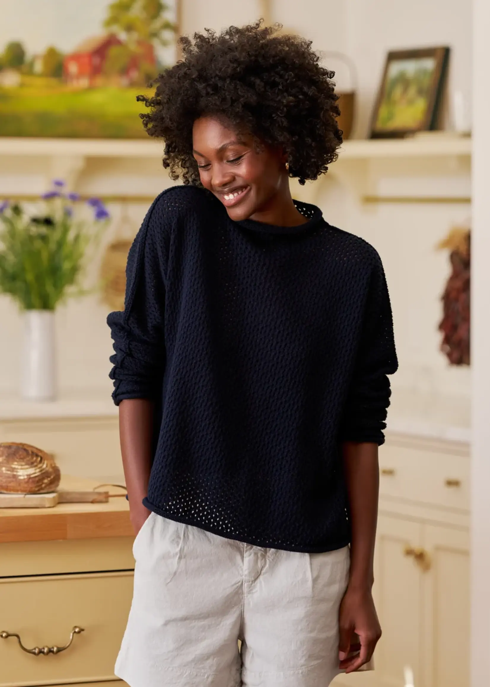 Frank & Eileen Monterey - Rolled Funnel Neck Sweater