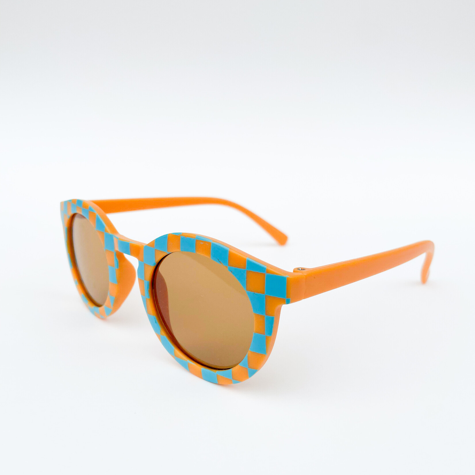 Retro Mustard & Blue Kids Suglasses