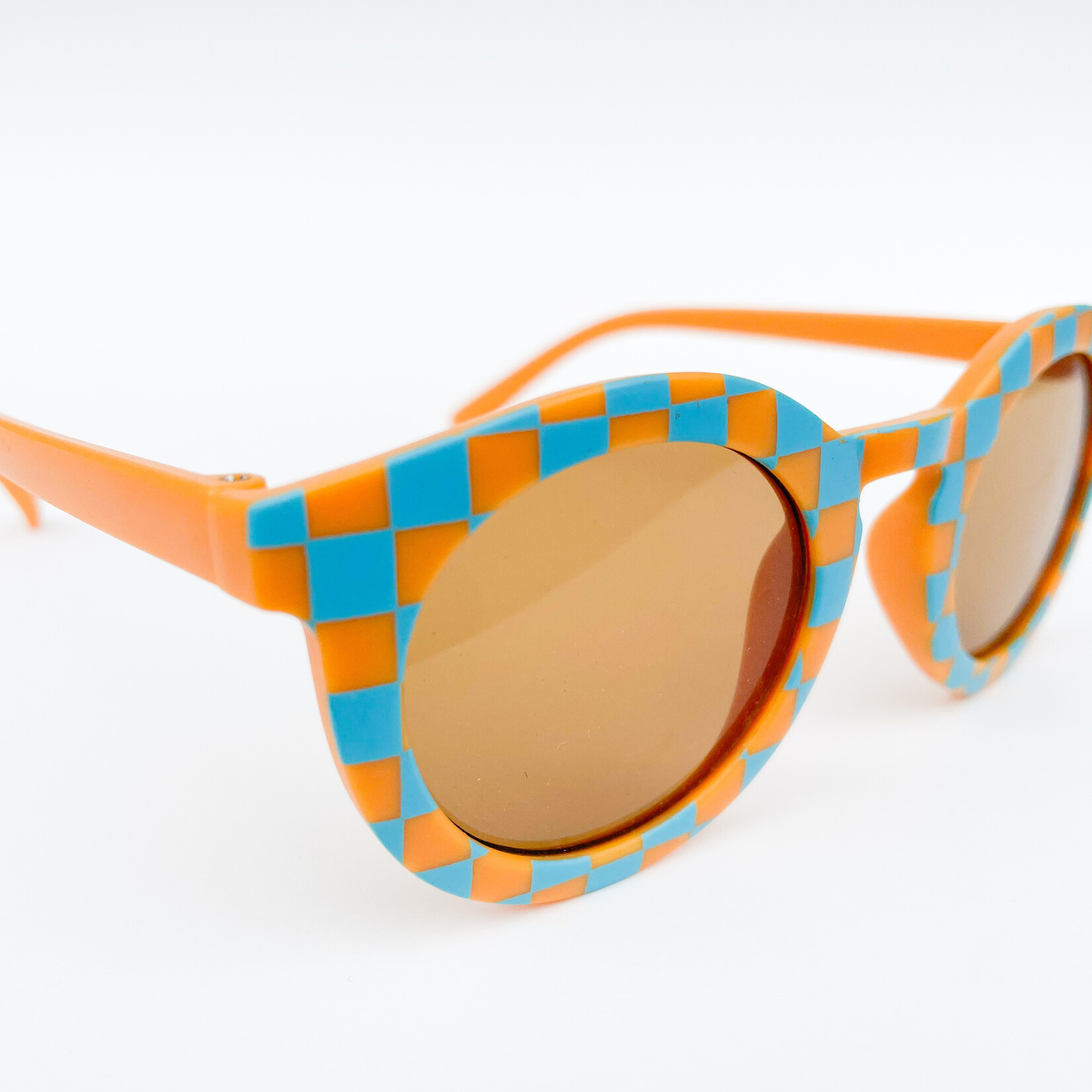 Retro Mustard & Blue Kids Suglasses