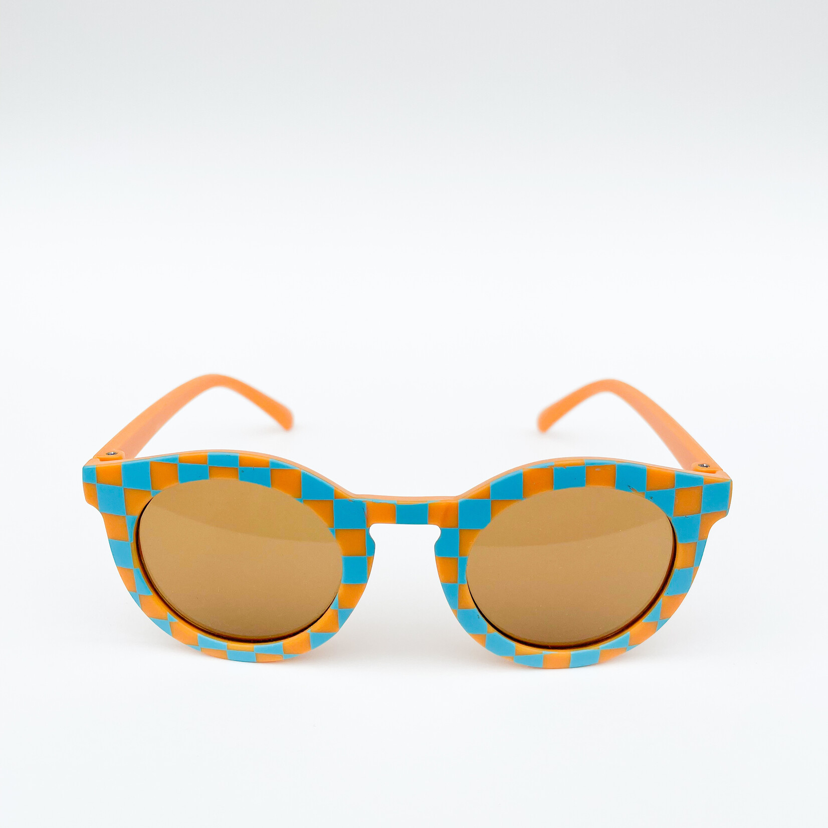 Retro Mustard & Blue Kids Suglasses