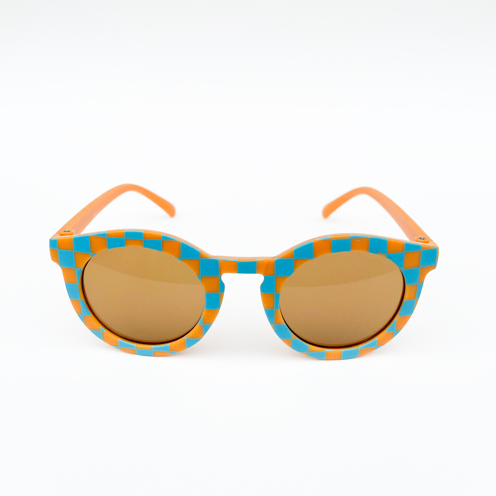Retro Mustard & Blue Kids Suglasses