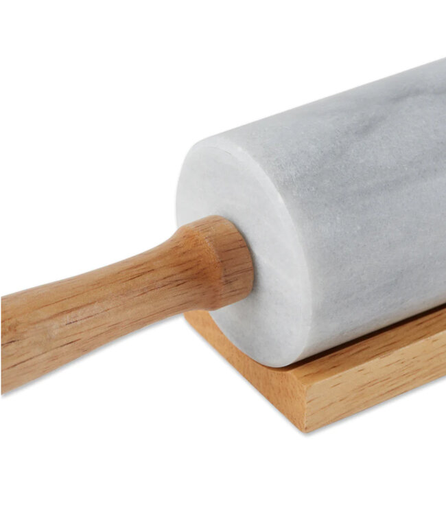 RSVP White Marble Rolling Pin