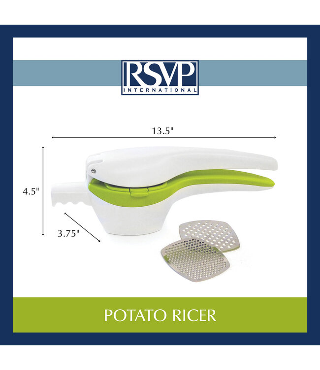 RSVP Potato Ricer - White/Green