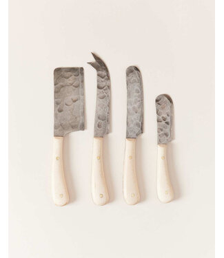 Farmhouse Pottery Artisan Forged Cheese Knife Set of 4