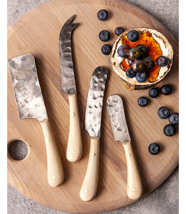 Farmhouse Pottery Artisan Forged Cheese Knife - Set of 4