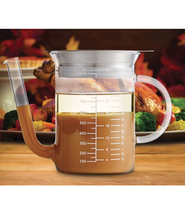 HIC Harold Import Company Glass Gravy Strainer 32oz.