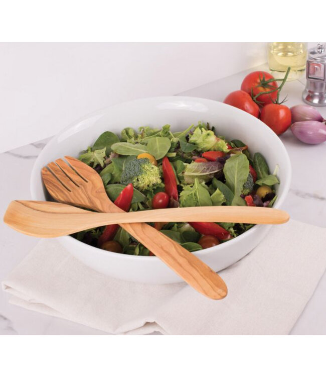 HIC Harold Import Company Olive Wood Salad Set/2