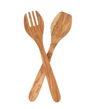 HIC Harold Import Company Olive Wood Salad Set/2