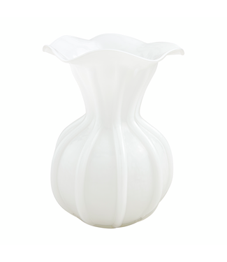 Mudpie Large Ruffled Glass Vase