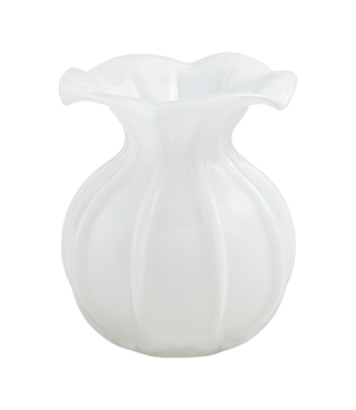 Mudpie Small Ruffled Glass Vase