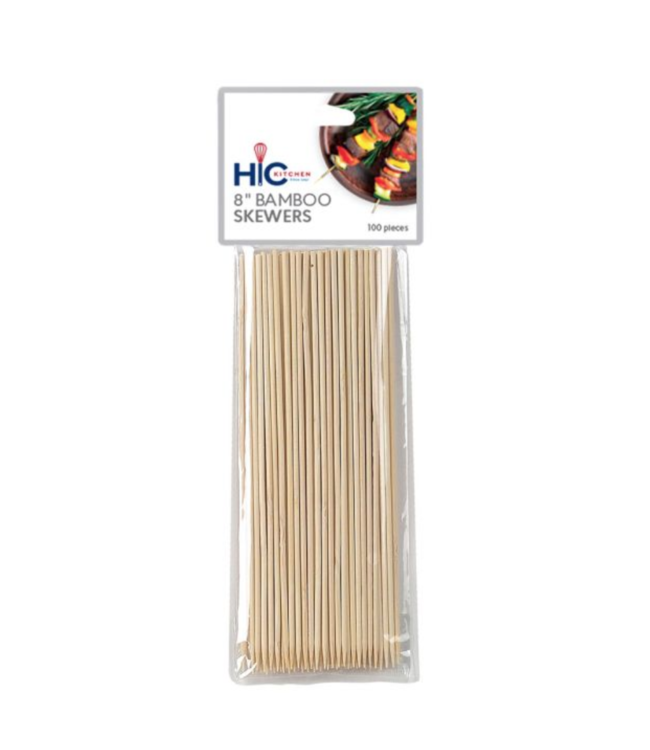HIC Harold Import Company Bamboo Skewers 8"
