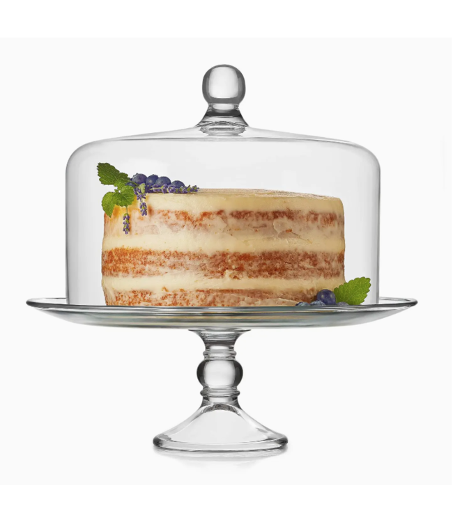 Libbey Glass Cake Stand w/ Dome